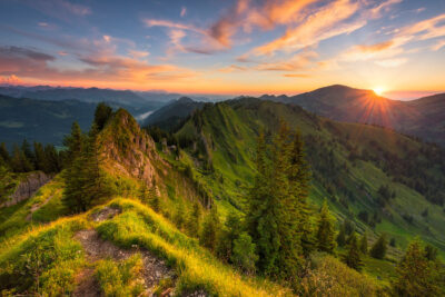 Allgäuer Alpen im Sonnenuntergang