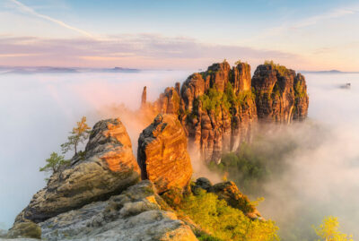 Schrammsteine im Nebelmeer
